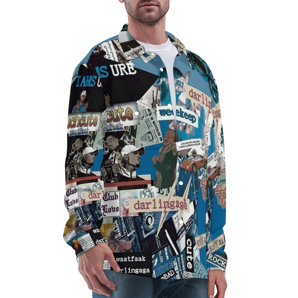356gsm Men's Jacket with Two Pockets(All-Over Printing)