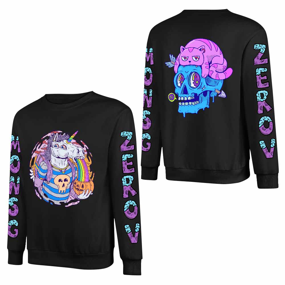 DTF 250gsm Cotton Men's Sweatshirt (Dual-sided+Sleeve Printing)