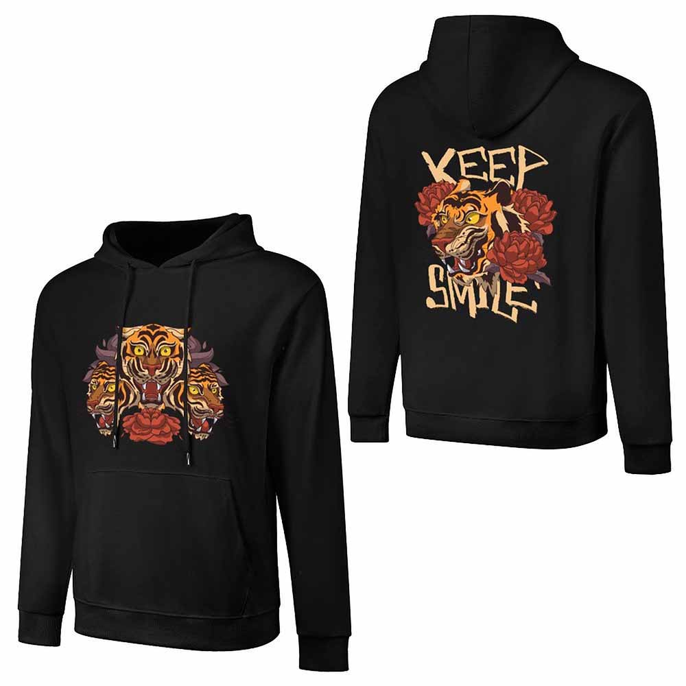 DTF 250gsm Cotton Men's Hoodie with Pocket (Dual-sided Printing)