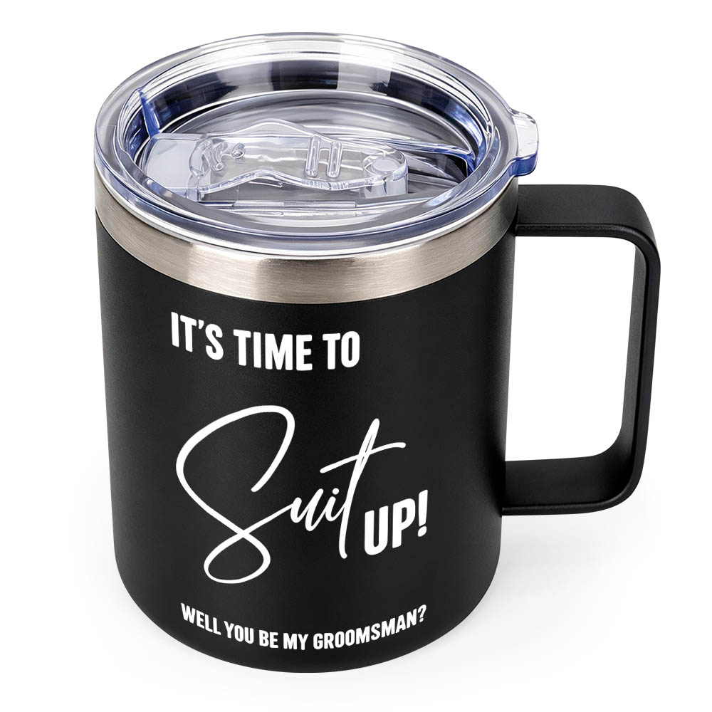 12oz Stainless Steel Mug with Handle(One-sided Printing)
