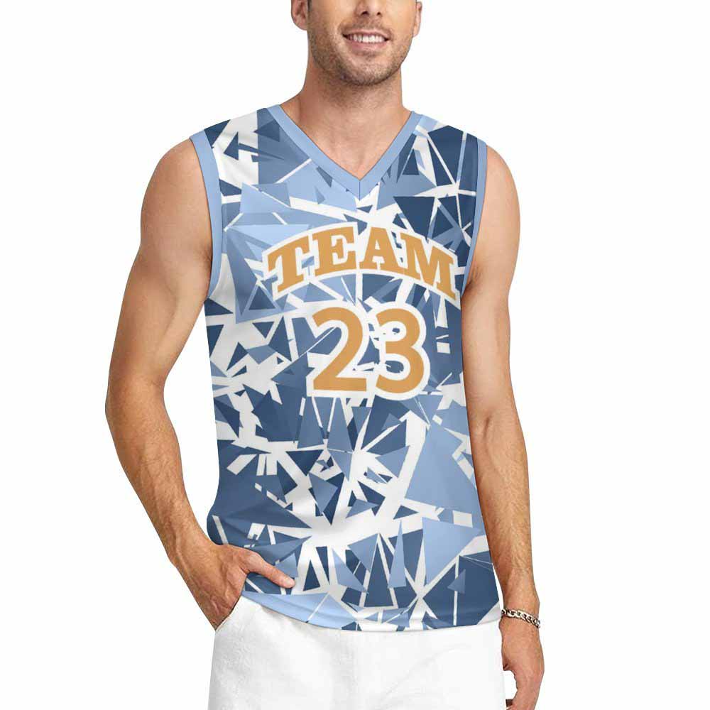 160gsm V-neck Basketball Tank Top(All-Over Printing)
