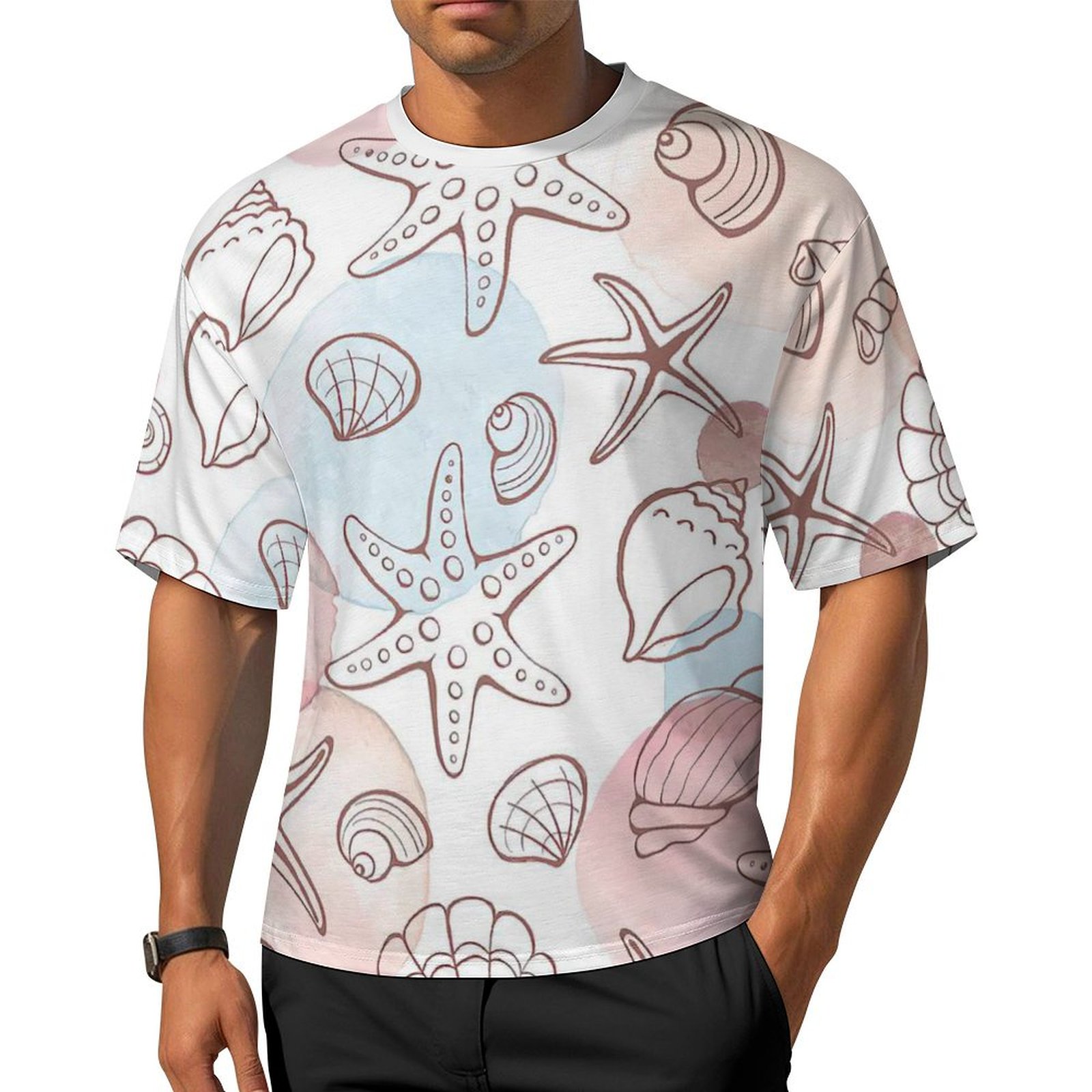 DTG 190gsm Cotton Men's Half-Sleeve T-Shirt(All-Over Printing)