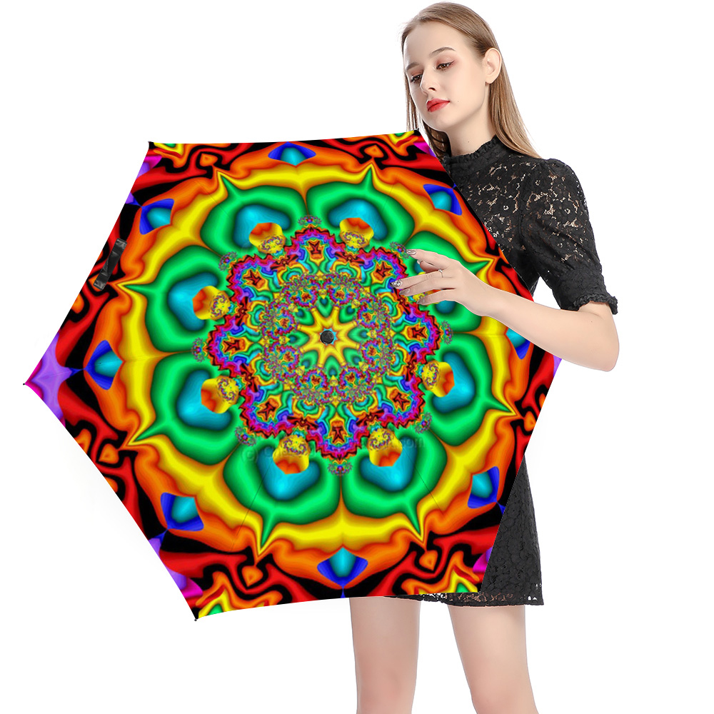 Portable 5 Fold Umbrella(Pattern Outside)