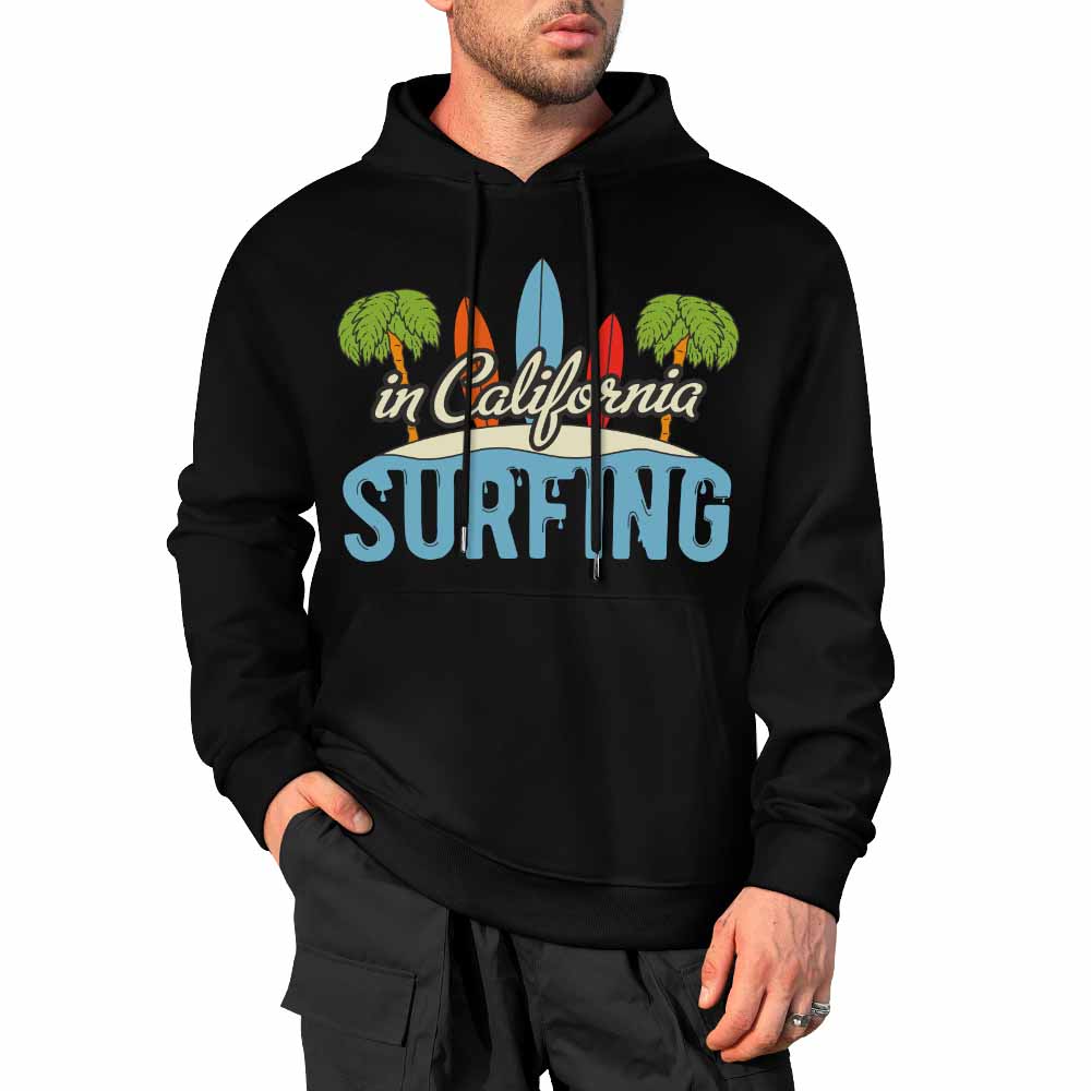 DTF 250gsm Cotton Men's Hoodie with Pocket (Front Printing)