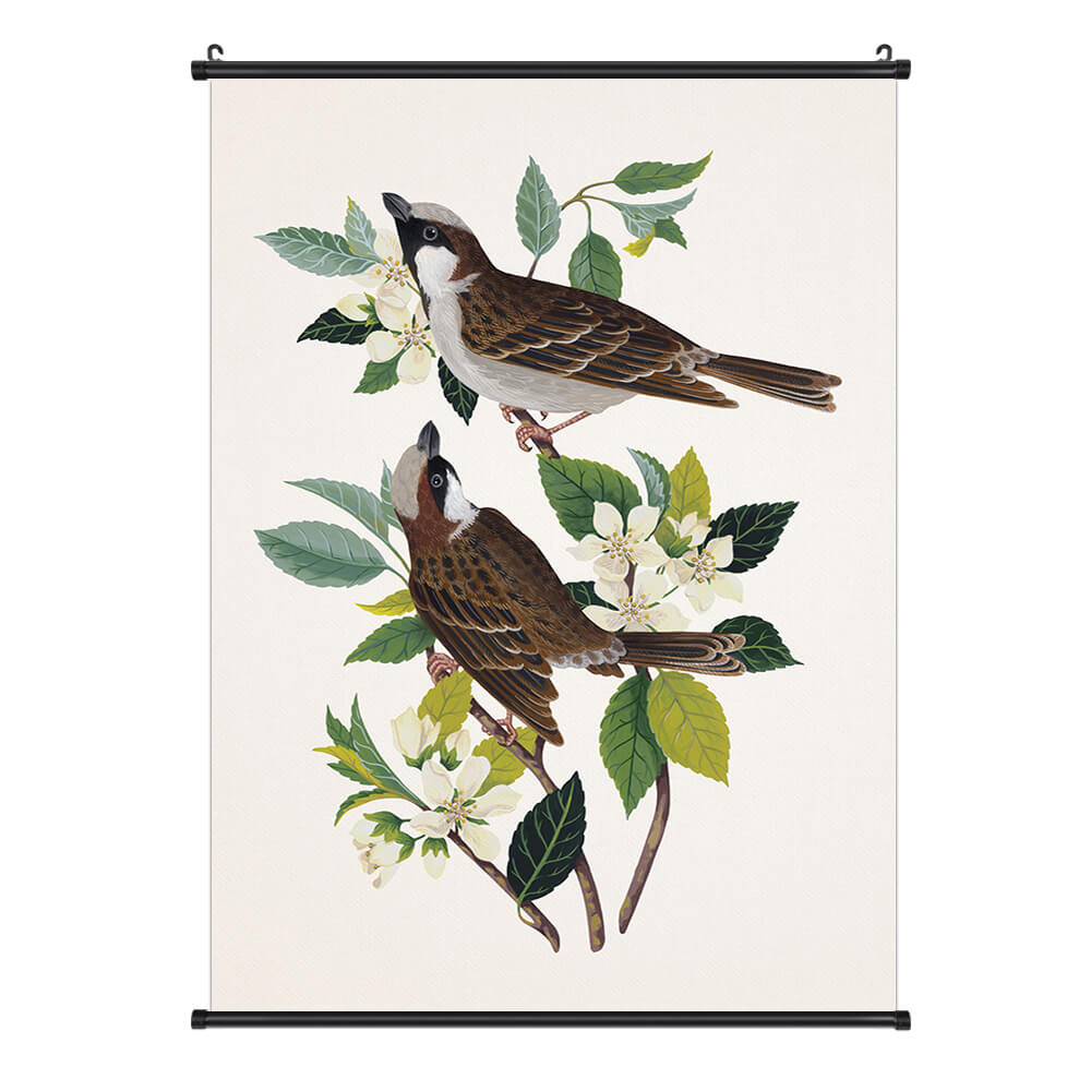 Canvas Hanging Poster with Scrolls-16"x24"/ 40x60cm