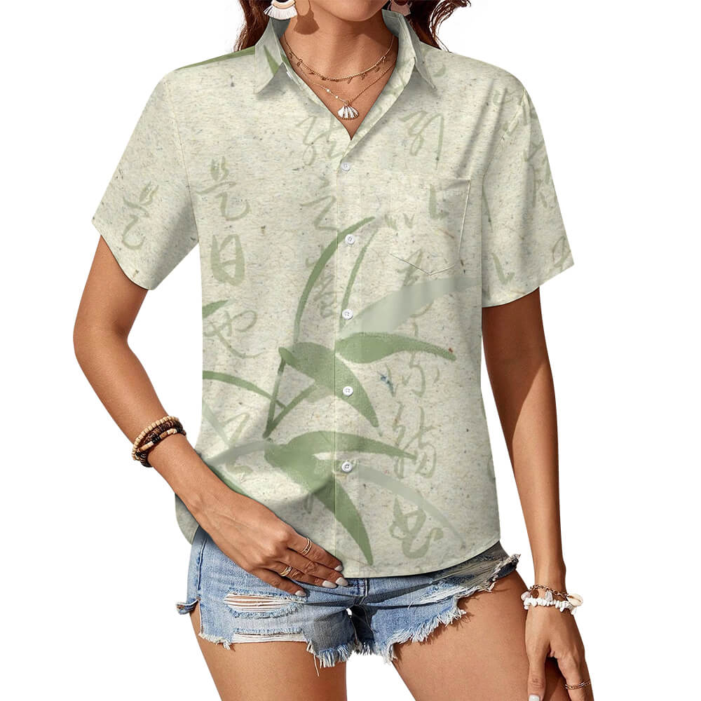 Button Down Shirts for Women(All-Over Printing)