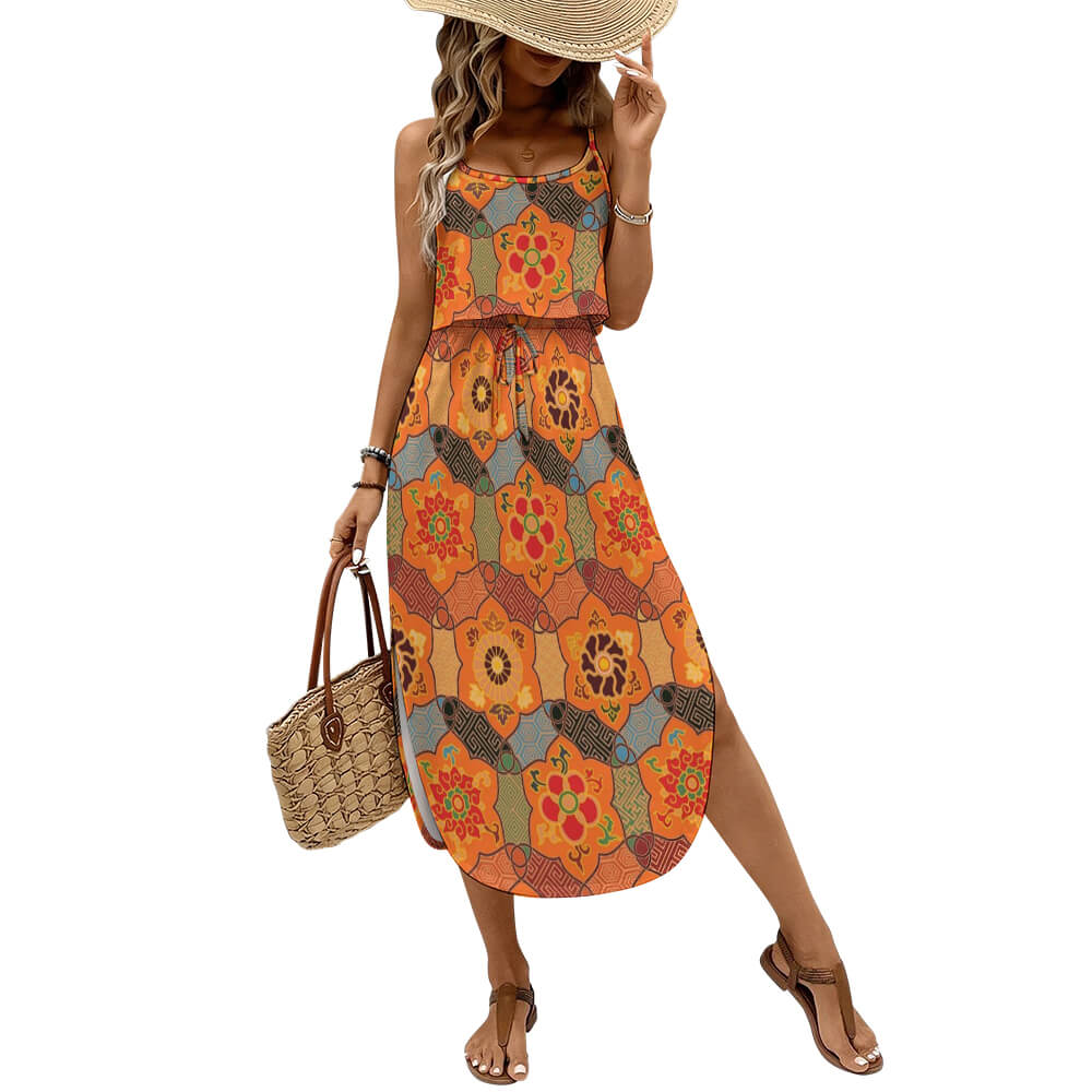 200gsm Side Slit Dress(All-Over Printing）