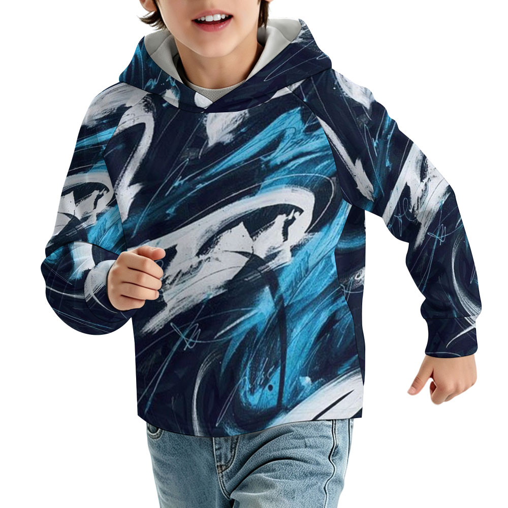 230gsm Children's Raglan Sleeve Hoodie(All-Over Printing)