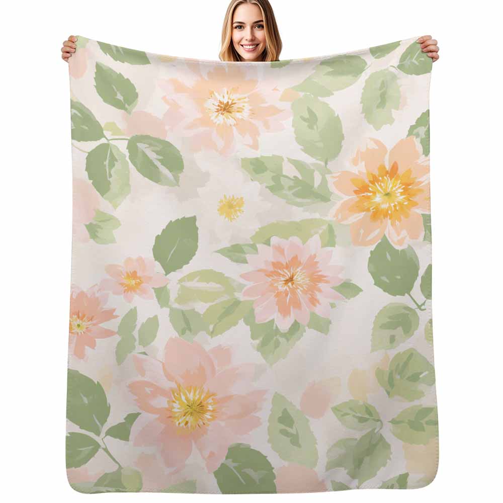 220gsm Sherpa Fleece Throw Blanket-50"×60"