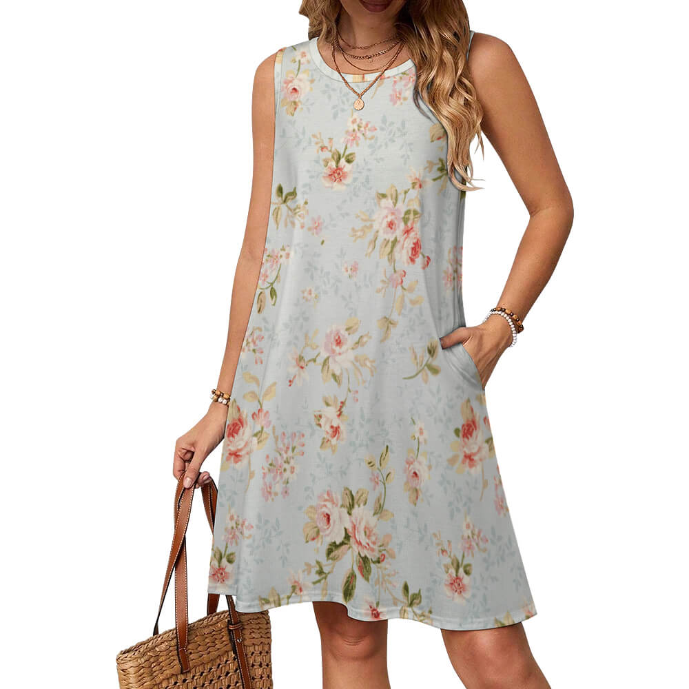 180gsm Sleeveless Dress for Women(All-Over Printing)