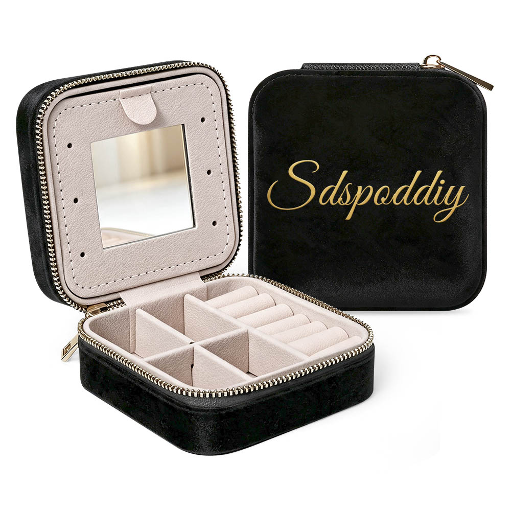 Velvet Square Jewelry Box(One-sided Printing)
