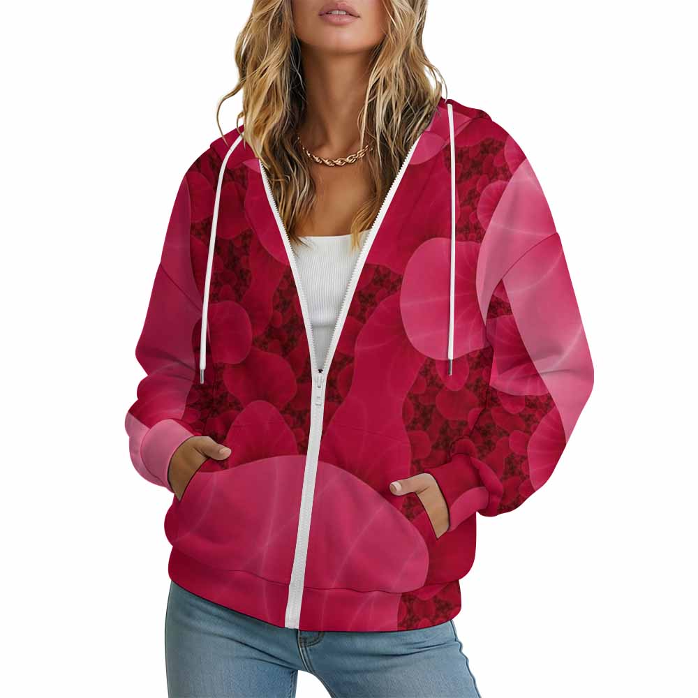 Women's Full Zip Hoodie(All-Over Printing)