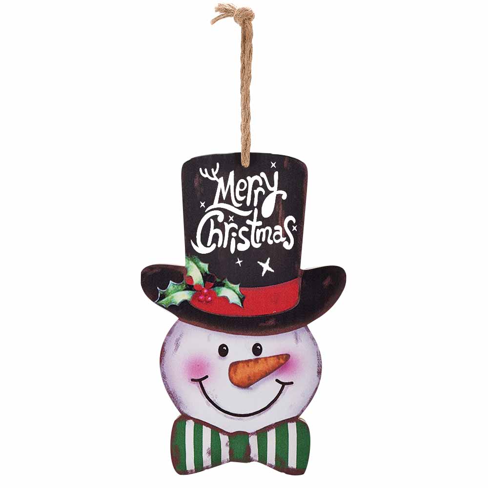 Wooden Christmas Snowman Ornament