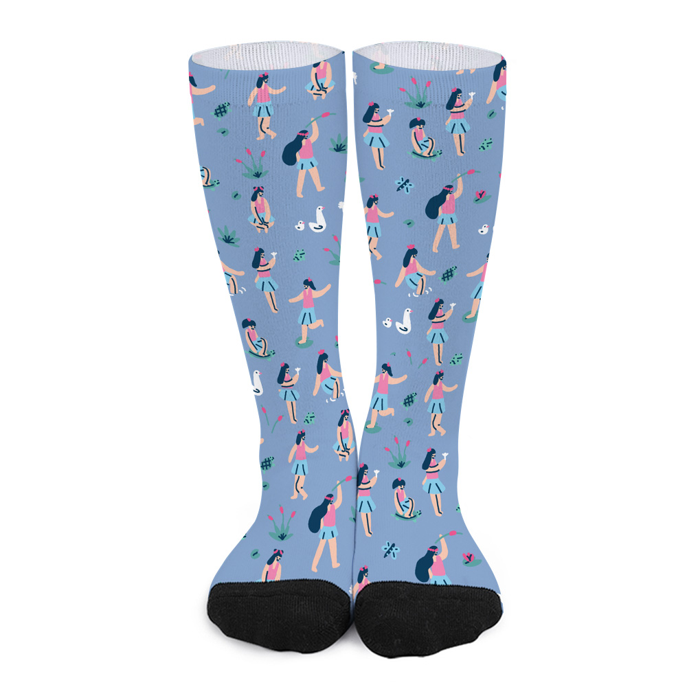 Personalized Contrast Color Striped Stockings