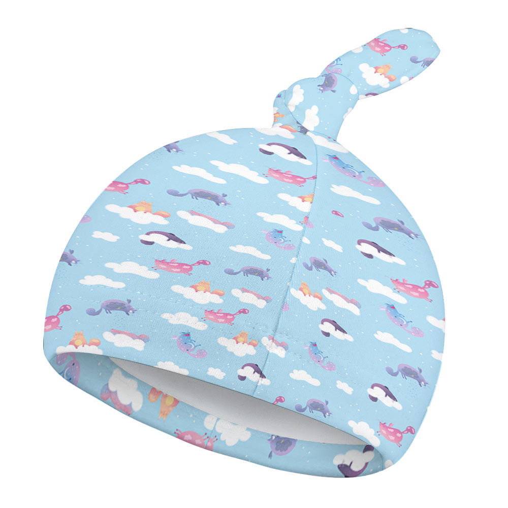 Top Knot Hat for Baby (A Set of 2)