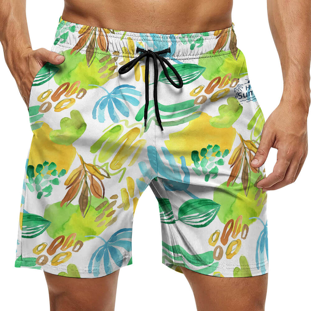 DTG 110gsm Cotton Men's Beach Shorts(All-Over Printing)