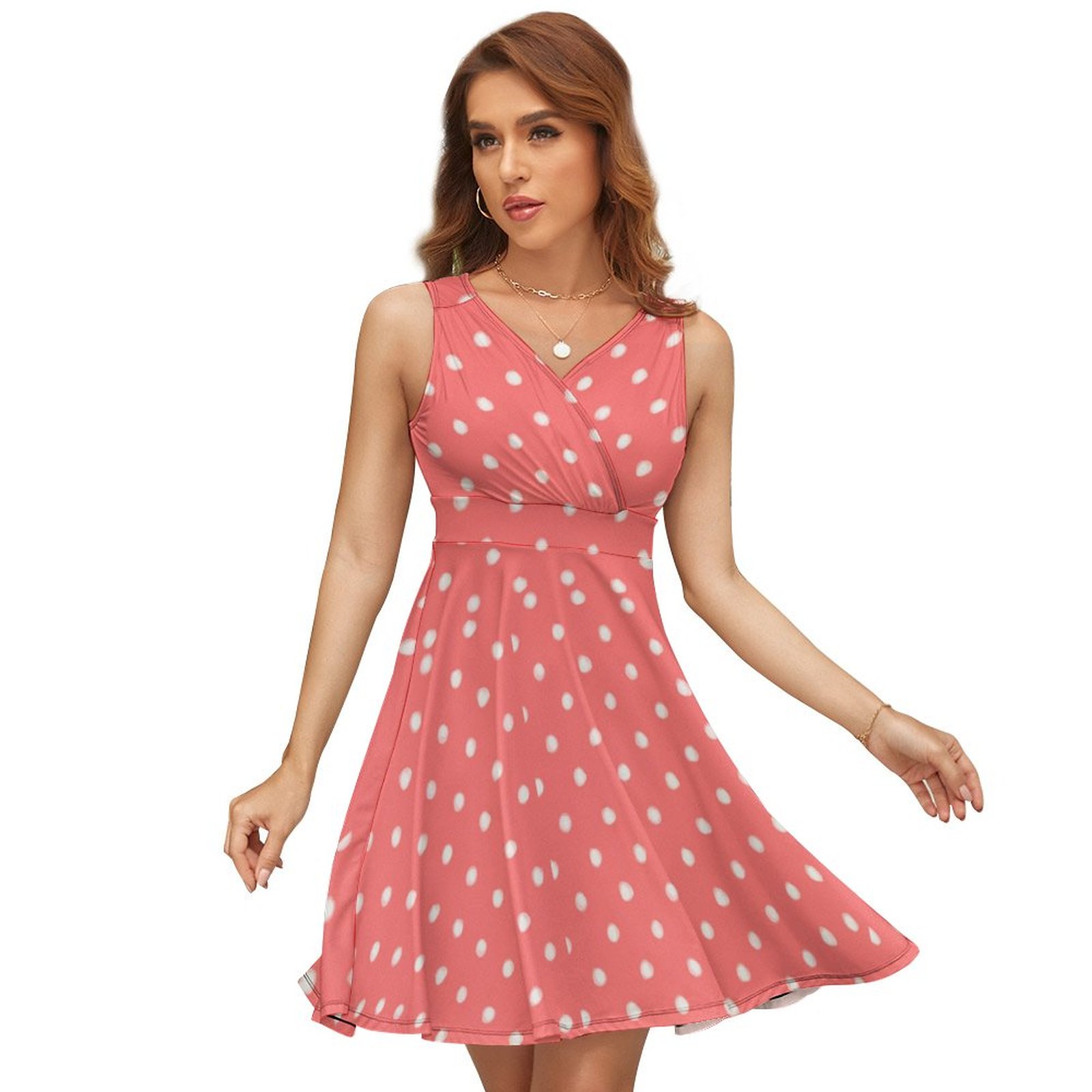 Sleeveless High Waist Dress(All-Over Printing)