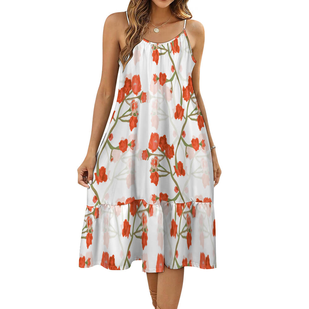 Spaghetti Strap Dress for Women(All-Over Printing)