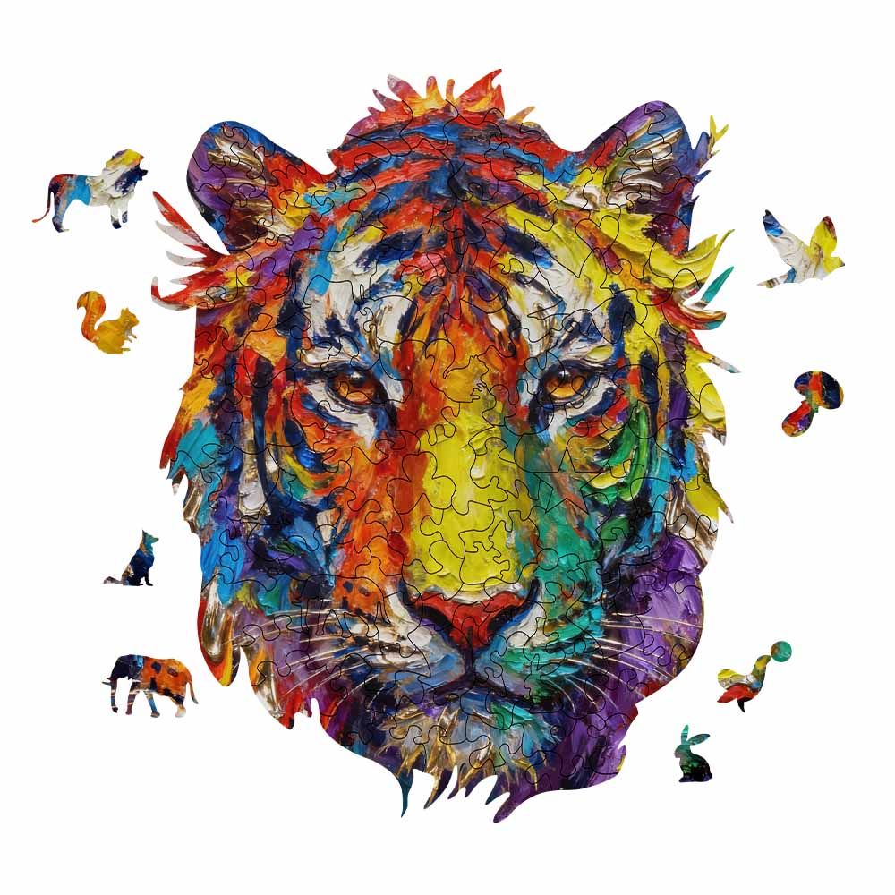 Irregular Shaped Tiger Head Puzzle(One-sided Printing)