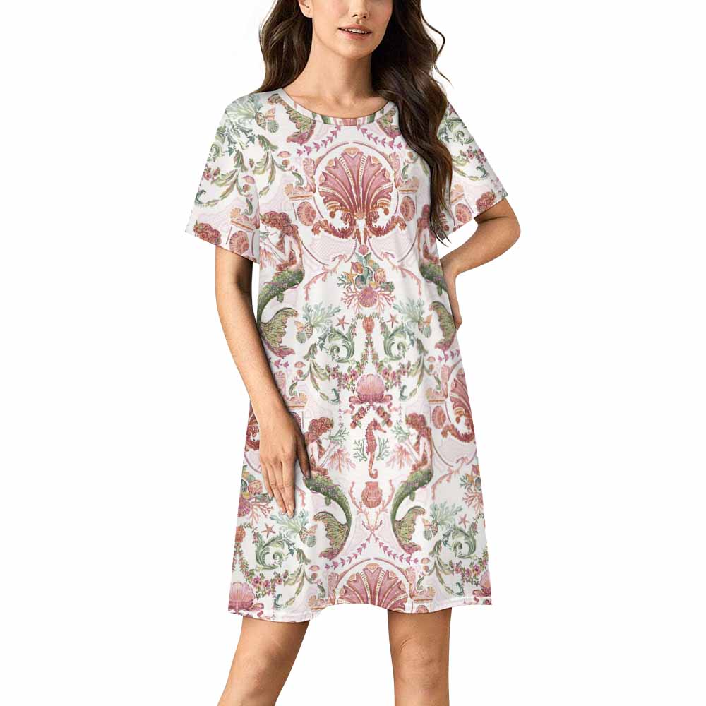 180gsm Short Sleeve Nightdress(All-Over Printing)