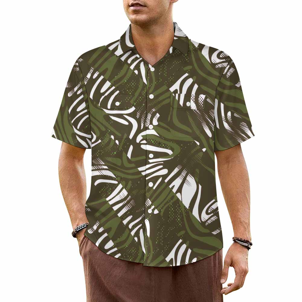Short Sleeve Shirt with 2 Pockets(One site) (All-Over Printing)